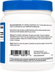 img 1 attached to Nutricost Beta Alanine Powder - 500g (1.1lbs) | Pure, Gluten-Free & Non-GMO
