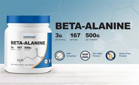 img 2 attached to Nutricost Beta Alanine Powder - 500g (1.1lbs) | Pure, Gluten-Free & Non-GMO