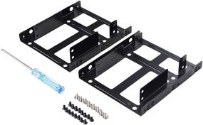 img 4 attached to SNANSHI SSD Mounting Bracket 2 Pack: Dual 2.5 to 3.5 Adapter for PC SSD HDD - Metal Mounting Bracket Holder