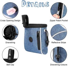 img 2 attached to 🐶 Convenient LTBLBY Dog Treat Pouch Bag with Poop Bag Dispenser and Waist Belt for Dog Training and Walking - Includes Foldable Silicone Bowl