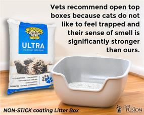 img 2 attached to 🐱 PetFusion BetterBox Cat Litter Box - Non-Stick Kitty Litter Box with Easy Cleaning Coating - Large ABS Plastic Pans - Single or Twin Pack