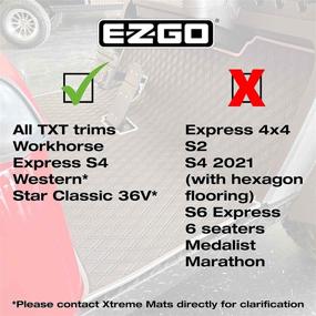 img 3 attached to 🚗 Xtreme Mats EZGO Golf Cart Mat: Ultimate Full Coverage Floor Liner for EZGO TXT (1994+), Express S4 (2012-2020), Valor & Workhorse