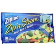 medium ziploc zip n steam bags - pack of 2 logo
