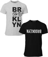 brooklyn vertical 2 pack: trendy boys' graphic t-shirt set in tops, tees & shirts logo