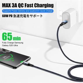 img 3 attached to 🔌 Набор кабелей CAFELE USB C to USB C - 60W 3A Быстрая магнитная зарядка для Samsung Galaxy S10 S10 +, Note 8, LG V20 - синий