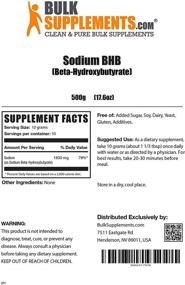 img 3 attached to 💪 Boost Keto Energy with BulkSupplements.com Sodium BHB Powder - Exogenous Ketones for Optimal Performance - Keto Fuel to Power Your Journey (500 Grams - 1.1 lbs)