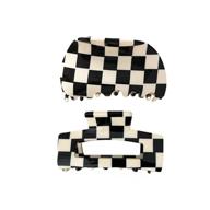 🐢 toderoy checker claws tortoise barrettes - stylish no-slip hair clips for women, lattice design, 80's aesthetics - pack of 2 logo