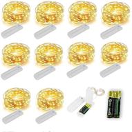 ✨ znycye 10 pack 10ft 30 led mason jar string lights with timer & waterproof design - upgraded battery operated fairy lights for diy wedding party, christmas decorations & mason jars - warm white (includes batteries) логотип