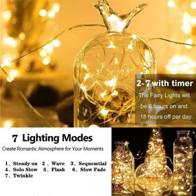 img 1 attached to ✨ ZNYCYE 10 Pack 10ft 30 LED Mason Jar String Lights with Timer & Waterproof Design - Upgraded Battery Operated Fairy Lights for DIY Wedding Party, Christmas Decorations & Mason Jars - Warm White (Includes Batteries)