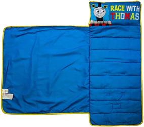 img 3 attached to 🚂 Jay Franco Thomas & Friends Racing Thomas Nap Mat: Built-in Pillow and Blanket, Super Soft Microfiber Bedding for Kids 3-5 (Official Mattel Product)