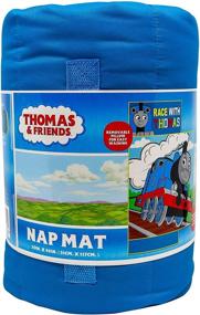 img 1 attached to 🚂 Jay Franco Thomas & Friends Racing Thomas Nap Mat: Built-in Pillow and Blanket, Super Soft Microfiber Bedding for Kids 3-5 (Official Mattel Product)