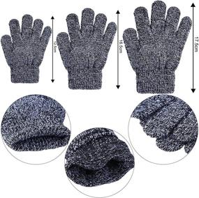 img 3 attached to 🧤 Cooraby 12 Pairs Kids Winter Gloves: Knitted Warm Full Fingers Gloves for Boys or Girls - Ultimate Winter Protection