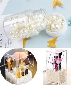 img 2 attached to 🐱 Versatile Lifestyle-Cat 104pcs Mixed Size Pearls Beads for Stunning Vase Filler and Home Decoration - 8mm, 14mm, 20mm (White)