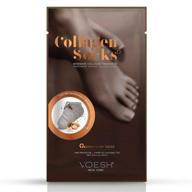 voesh collagen socks: ultimate moisturizing foot mask for men and women - repair dry feet, cracked heels - spa pedicure treatment with pedicure glove logo