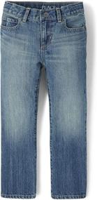 img 4 attached to Stylish and Comfortable: The Children's Place Boys' Basic Bootcut Jeans