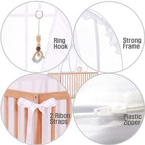 img 2 attached to 🏠 Crib Canopy: Baby Tent with Doll Hanging Rope for Safety and Comfort - Keep Baby Secure - Mosquito Net Included - Easy DIY Installation
