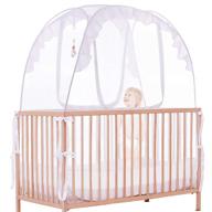 🏠 crib canopy: baby tent with doll hanging rope for safety and comfort - keep baby secure - mosquito net included - easy diy installation logo