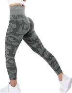 👖 yeoreo women's seamless camo workout leggings: high waisted tummy control yoga pants for gym compression & fitness logo