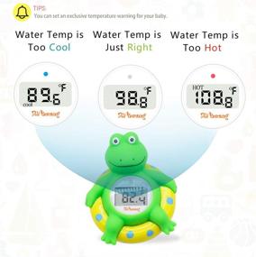 img 2 attached to Doli Yearning Baby Bath Thermometer: Green Frog Shape, Room Temperature with Fahrenheit and Celsius, Ensuring Kids' Bathroom Safety - Plus, Fun Bath Toys!