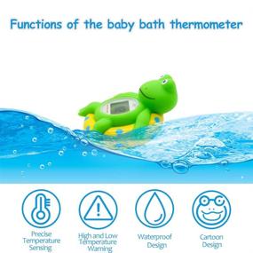 img 3 attached to Doli Yearning Baby Bath Thermometer: Green Frog Shape, Room Temperature with Fahrenheit and Celsius, Ensuring Kids' Bathroom Safety - Plus, Fun Bath Toys!