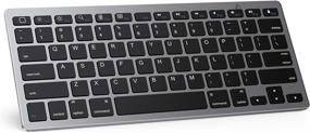 img 4 attached to 🔑 OMOTON Ultra-Slim Bluetooth Keyboard for iPad 10.2(8th/ 7th Gen), iPad Air 4, iPad Pro 11/12.9, iPad Mini & More, Grey