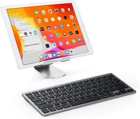 img 3 attached to 🔑 OMOTON Ultra-Slim Bluetooth Keyboard for iPad 10.2(8th/ 7th Gen), iPad Air 4, iPad Pro 11/12.9, iPad Mini & More, Grey