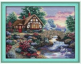 img 1 attached to 🌸 Beautiful Garden Stamped Cross Stitch Kit - DIY Art Crafts & Sewing Needlepoints for Home Decor