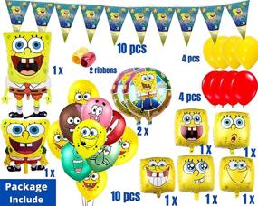 img 3 attached to 🎉 Spongebob Squarepants Party Supplies: 39PCS Balloons for Kids Birthday, Baby Shower, and Theme Parties