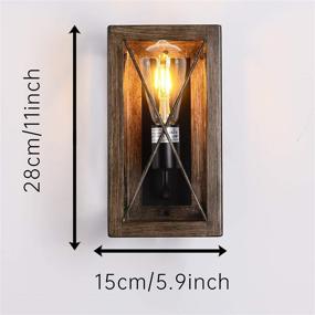 img 1 attached to Rustic Farmhouse Vintage Wall Sconces by PUSU - Industrial Wall Lamp for Bedroom, Living Room, Dining Room, Aisle, Corridor