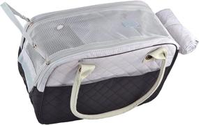 img 1 attached to MG Collection Stylish 2 Tone Quilted Soft Sided Travel Pet Carrier Tote Hand Bag: Perfect for Small to Medium-Sized Cats, Dogs, and Puppies
