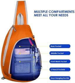 img 2 attached to 🎒 WATERFLY Chest Sling Shoulder Backpack: The Ultimate Crossbody Triangle Rucksack for Hiking