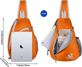 img 3 attached to 🎒 WATERFLY Chest Sling Shoulder Backpack: The Ultimate Crossbody Triangle Rucksack for Hiking