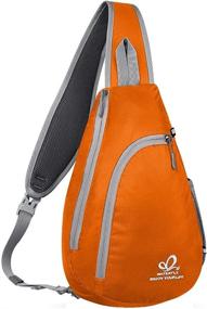 img 4 attached to 🎒 WATERFLY Chest Sling Shoulder Backpack: The Ultimate Crossbody Triangle Rucksack for Hiking