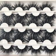 👁️ full volume 8d handmade 25mm mink lashes - long dramatic eyelashes, luxurious soft and thick pack of 12 pairs, reusable crossed lashes logo