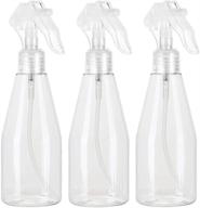 🧴 refillable spray bottles trio: 200ml clear plastic, trigger sprayer, ideal for cleaning, hair care, essential oils logo