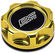 💫 high performance machined anodized gold aluminium oil filler cap for honda, nissan, and suzuki models - dc sports oc101g logo