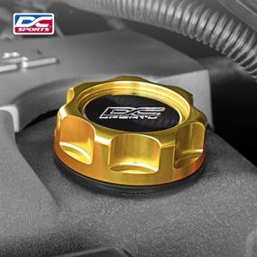 img 3 attached to 💫 High Performance Machined Anodized Gold Aluminium Oil Filler Cap for Honda, Nissan, and Suzuki Models - DC Sports OC101G