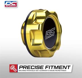 img 2 attached to 💫 High Performance Machined Anodized Gold Aluminium Oil Filler Cap for Honda, Nissan, and Suzuki Models - DC Sports OC101G