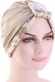img 2 attached to 🎀 DuoZan Cotton Turbans with Satin Lining - Double-Layered Chemo Cap and Sleep Bonnet