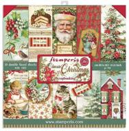 stamperia 8x8 paper pad christmas logo