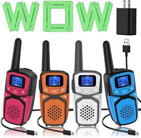 img 4 attached to Utooby Rechargeable Easy Walkie Talkie with 12X1000Mah Battery Ideal for Thanksgiving Gathering