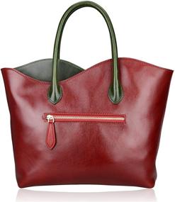 img 1 attached to 👜 Stylish and Luxurious PIJUSHI Genuine Leather Purses: Perfect Top Handle Flower Handbag for Women