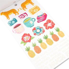 img 1 attached to 📒 American Crafts Gold Foil Amy Tangerine Sticker Book with 30 Sheets