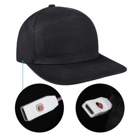 img 1 attached to 🧢 Alavisxf XX LED Cap - Detachable LED Display Bluetooth Adjustable Cool LED Hat for Party Christmas (Black)