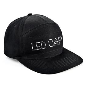 img 4 attached to 🧢 Alavisxf XX LED Cap - Detachable LED Display Bluetooth Adjustable Cool LED Hat for Party Christmas (Black)