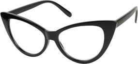 img 2 attached to Retro 80's Cat Eye ShadyVEU Reading Glasses - Fashion Eyeglasses for Women, Magnifying Readers (Black Frame, 2.00)