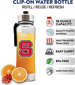 img 3 attached to 🚰 NCAA 20oz Clear Plastic Water Bottle with Stainless Steel Lid and Base, BPA-Free - Easy Carry & Portability