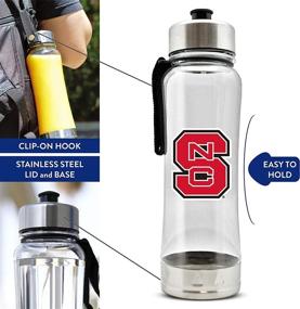 img 2 attached to 🚰 NCAA 20oz Clear Plastic Water Bottle with Stainless Steel Lid and Base, BPA-Free - Easy Carry & Portability