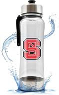 🚰 ncaa 20oz clear plastic water bottle with stainless steel lid and base, bpa-free - easy carry & portability логотип