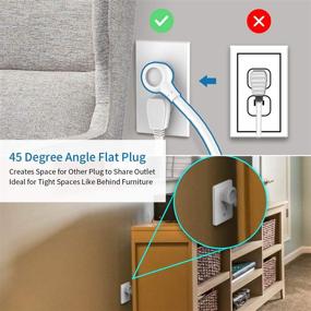 img 2 attached to 💡 NTONPOWER 9.8 футовая продление провода - 3 розетки 2 USB настольная зарядная станция, белая